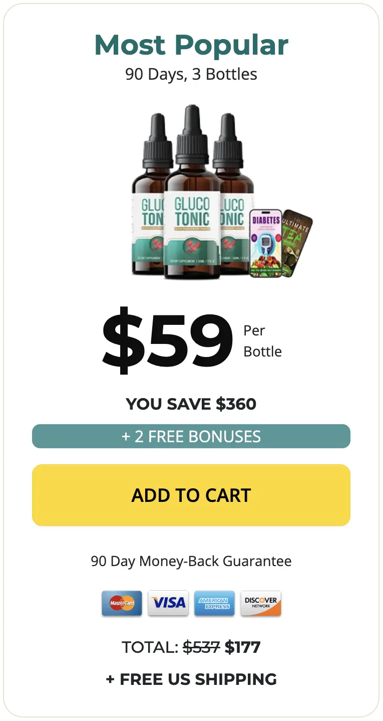 GlucoTonic GlucoTonic three bottles order
